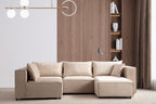 Canapé ELEGANCE Velours Modulable 4+1 Pouf