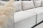 Canapé ELEGANCE Chenille Modulable 3+1 Pouf