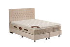 Lit Coffre HUGO Velours Beige