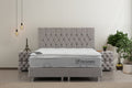 Lit Coffre HUGO Velours Gris
