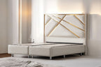 Lit Coffre PARMA Velours Beige