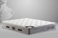 Matelas SAN MARTINO 32 cm d'Épaisseur Ressorts Gris -  avec surmatelas Intégré