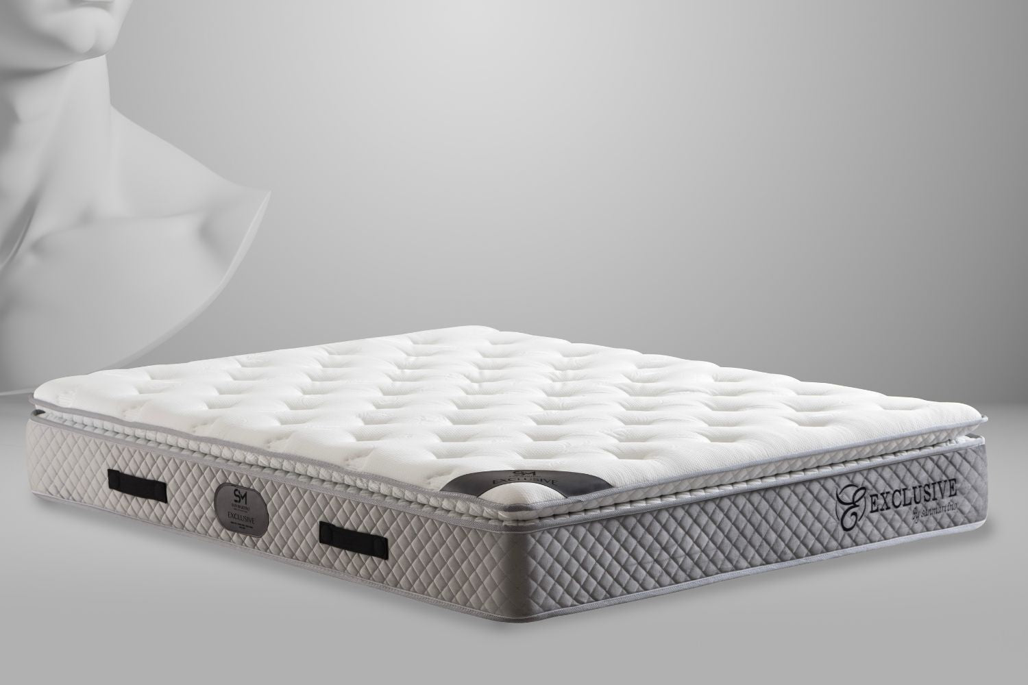 Matelas SAN MARTINO 32 cm d'Épaisseur Ressorts Gris -  avec surmatelas Intégré